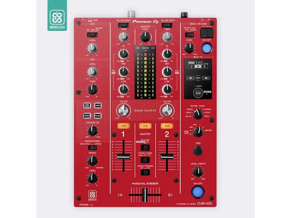 Skin DJM-450 FULL COLORS Aurora Red Sleva