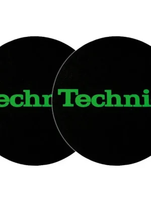 Must-Have 2x Slipmats Technics Logo Green