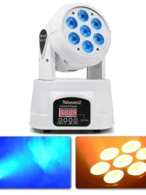 MHL74 Mini otočná hlava 7X 10W LED, Bílá barva Nejprodávanější