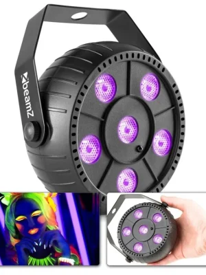 Autentický PLP14 Bateriový Party PAR 6X 1W UV