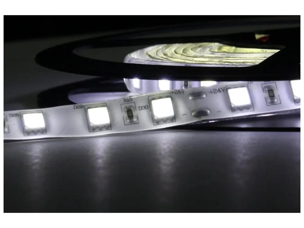 Nízká Cena LED páska SMD5050, bílá 8000K, 24V, 1m, IP54, 60 LED/m