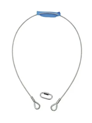 Vrácení Zdarma Lanko jistící 4 x 1000 mm, až do 15 kg, stříbrné, karabina typ A