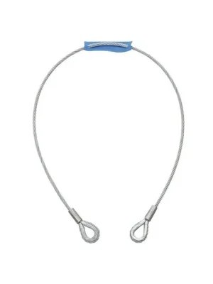 Ocelové lanko 1000 x 6 mm, stříbrné, s koncovými úvazky Ihned K Objednání