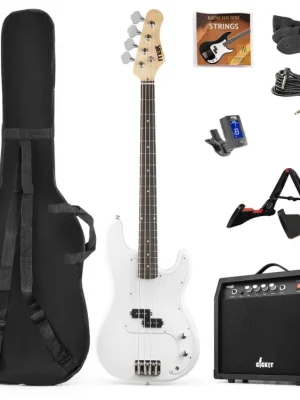 GigKit Bass Guitar Pack White Sleva