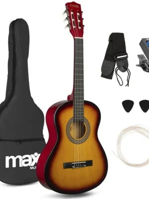 Dokud Zásoby Vydrží SoloArt Junior 3/4 Classic guitar pack sunburst