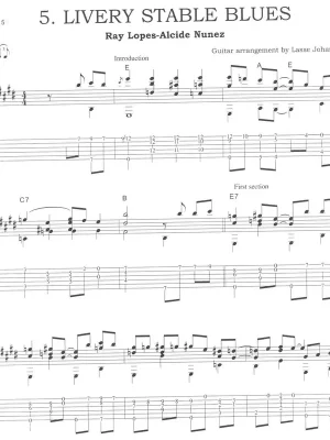 Originální Early Jazz for Fingerstyle Guitar + Audio Online / kytara + tabulatura