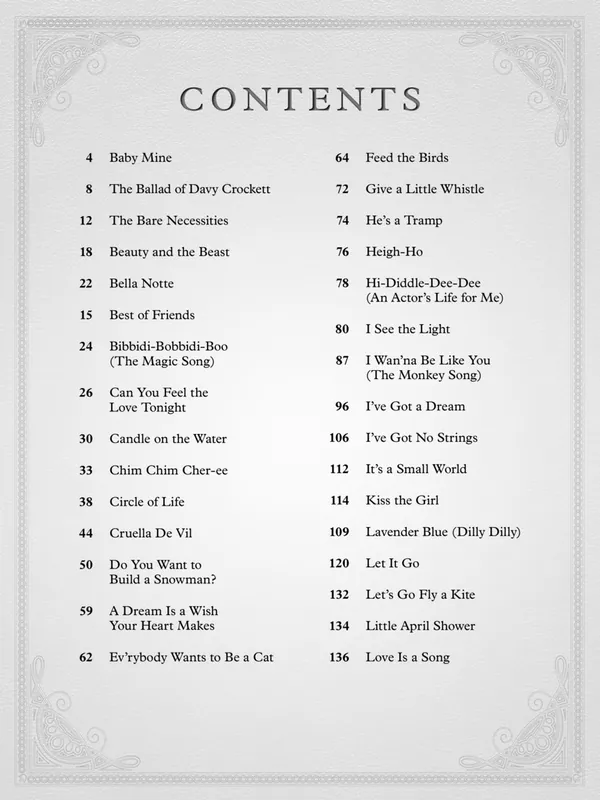 The Disney Collection - klavír / zpěv / kytara Vysoce Kvalitní