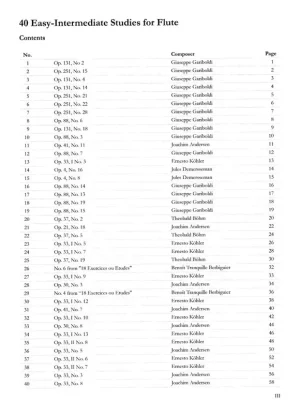 40 Easy-Intermediate Selected Studies for Flute / příčná flétna - výběr etud Dokud Zásoby Vydrží