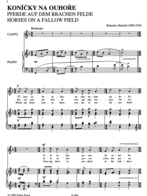 Martinů: Čtyři písně na slova české lidové poezie / zpěv a klavír Odeslání Ihned