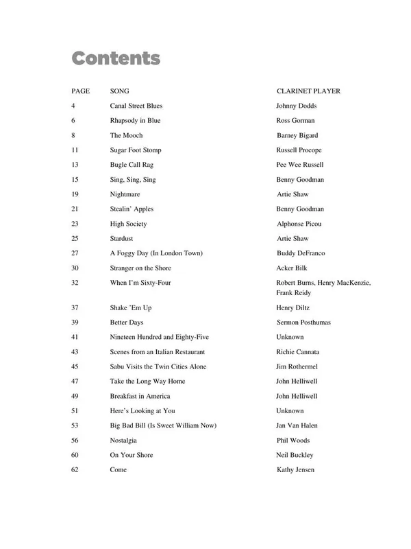 25 Great Clarinet Solos + Audio Online / notové přepisy sól * životopisy * fotografie Oblíbený