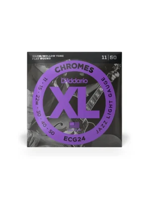D'ADDARIO ECG24 Chromes Flat Wound Jazz Light 11-50 Novinka