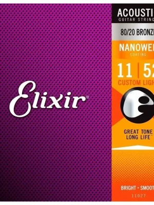 Originální ELIXIR Acoustic 80/20 Bronze with NANOWEB .011 - .052