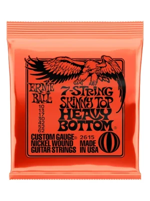 Ověřený ERNIE BALL 2615 Skinny Top Heavy Bottom Slinky 7-String Nickel Wound Electric Guitar Strings