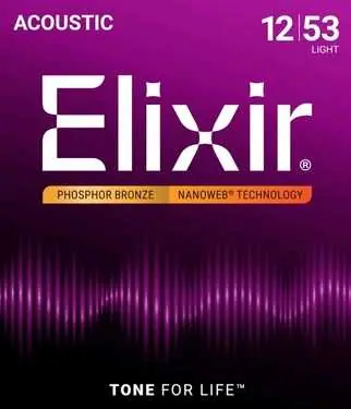 Expresní Doručení ELIXIR 16052 Phosphor Bronze Ultra Thin NANOWEB® Coating Light