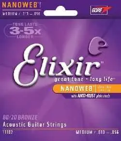 Hit Sezóny ELIXIR 11102 80/20 Bronze Ultra Thin NANOWEB® Coating Medium