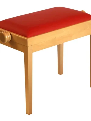 Stolička klavírní Discacciati105R/50/27E buk mat/červený vinyl Super Cena