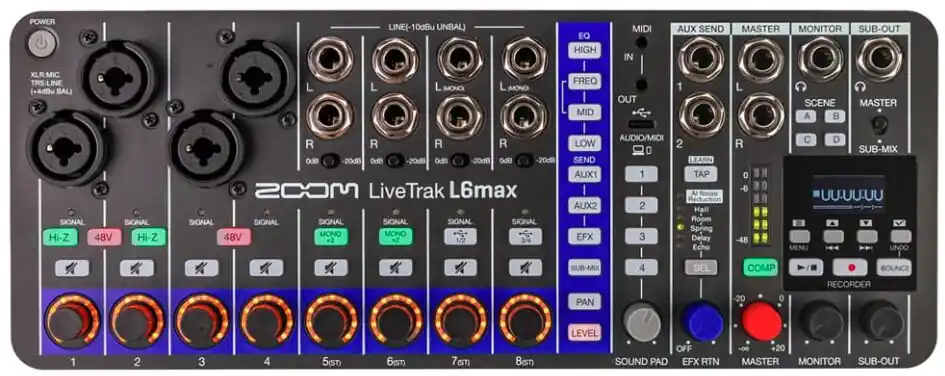Zoom LiveTrak L6max Ověřený