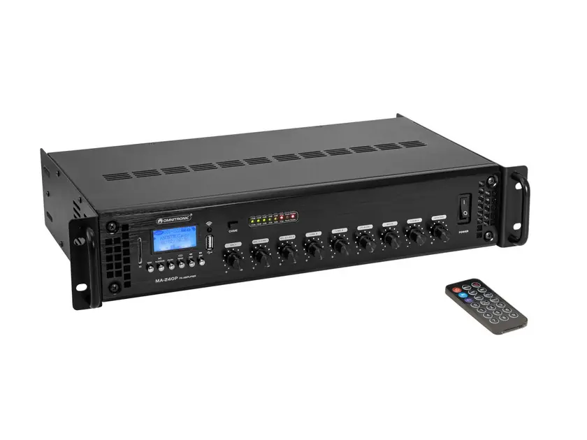 Cenová Bomba Omnitronic MA-240P, 100V mixážní zesilovač, MP3/USB/SD/BT, 240W