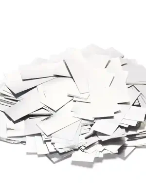 Tcm Fx pomalu padající obdélníkové konfety 55x18mm, bílé/stříbrné, 1kg Značkový