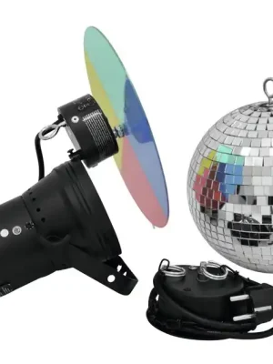 Akční Cena Eurolite sada zrcadlové koule 20 cm s reflektorem