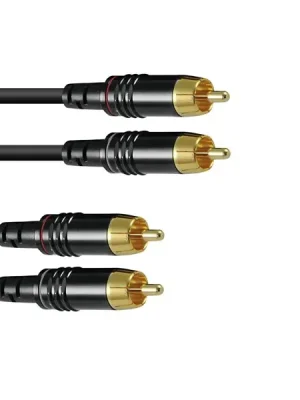 Must-Have Sommer cable Onyx 2x2 RCA cable 2x 0,25 mm, 1 m