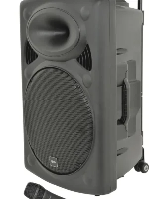 QTX QR15PABT, mobilní 15" zvukový systém MP3/BT/SD/USB/2x VHF Poslední Šance