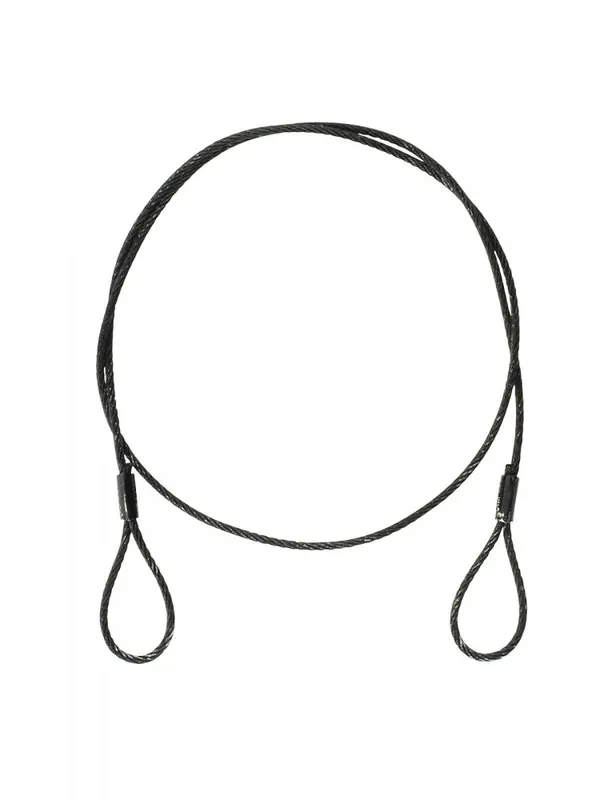 Cenová Bomba Ocelové jistící lanko 3 mm x 900 mm (SC), černé bez karabiny