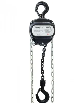 Výprodej Eurolite řetězový zdvihák 6m/1000kg, černý