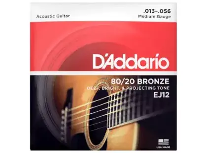 Struny kovové pro akustickou kytaru D'Addario EJ12 80/20 Bronze Medium 13/56 Kup Teď