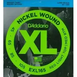 Autentický Struny pro baskytaru D'Addario EXL165 - 45/105