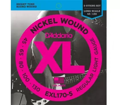Struny pro baskytaru D'Addario EXL170-5 - 45/130 Sleva