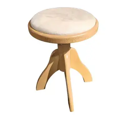 Stolička klavírní otočná Discacciati 2024G-101/50/80M buk mat/béžový semiš Nízká Cena