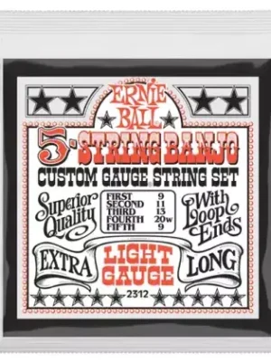 Struny pro 5strunné banjo elektroakustic Ernie Ball EB 2312 - 09/20 Akční Cena
