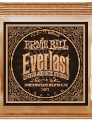 Struny kovové pro akustickou kytaru Ernie Ball EB 2548 Everlast Phosphor Bronze Light Coated 11/52 Nejlepší Cena