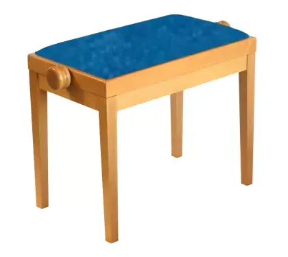 Stolička klavírní Discacciati 105R/50/84M buk mat/modrý semiš Dokud Zásoby Vydrží
