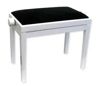 Cenový Hit Stolička klavírní Discacciati 105R/36/89M bílý mat/černý semiš