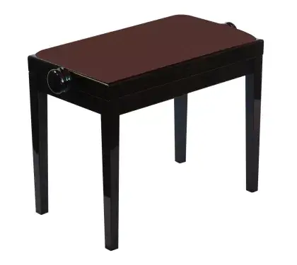 Stolička klavírní Discacciati 105R/41/29E černý lesk/hnědý vinyl Kup Teď