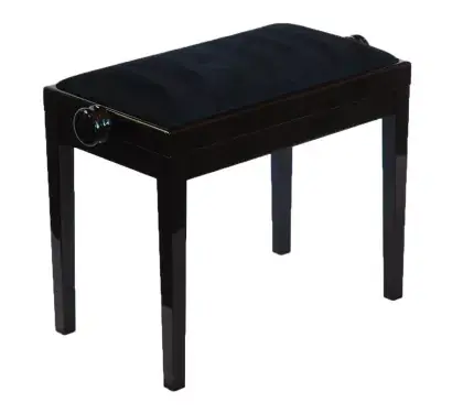 Přímo Od Výrobce Stolička klavírní Discacciati 105R/31/89M tmavý ořech lesk/černý semiš