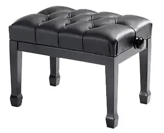 Stolička klavírní Discacciati 105CAP černý lesk/černý vinyl Jen Po Omezenou Doba