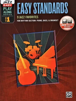 Alfred Jazz Easy Play-Along Series 1 - Easy Standards + Audio Online / doprovod - party rytmické sekce (klavír/basa/bicí) Bezpečná Platba