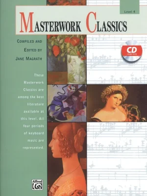 Značkový Masterwork Classics 4 + CD / klasické skladby pro mírně pokročilé klavíristy
