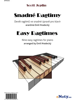 Scott Joplin: SNADNÉ RAGTIMY (úprava Emil Hradecký) / 9 ragtimů ve snadné úpravě pro klavír Dokud Zásoby Vydrží