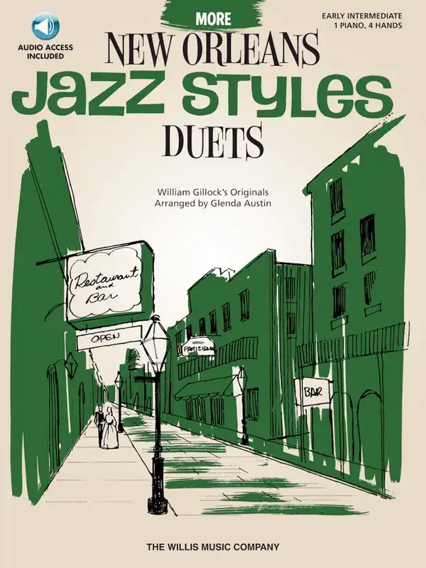 Top Prodej JAZZ STYLES - New Orleans - Piano Duets - More (green) + Audio Online / 1 klavír 4 ruce