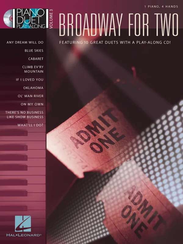 Zlevněný PIANO DUET PLAY-ALONG 3 - BROADWAY FOR TWO + CD