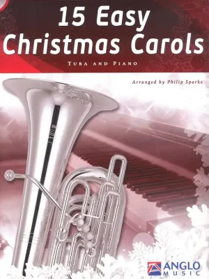 15 Easy Christmas Carols + CD / tuba a klavír Sezónní Sleva