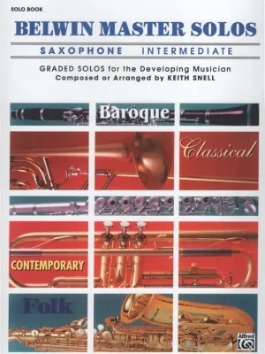 Akce BELWIN MASTER SOLOS INTERMEDIATE ALT SAX / altový saxofon - sólový sešit