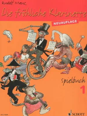 Die fröhliche Klarinette - Spielbuch 1 / snadné přednesové skladby pro 1-4 klarinety a klavír Vrácení Zdarma