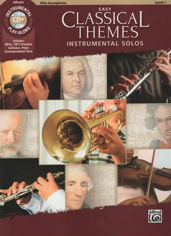 Cenově Výhodný Easy CLASSICAL THEMES - Instrumental Solos + CD / altový saxofon a klavír (pdf)