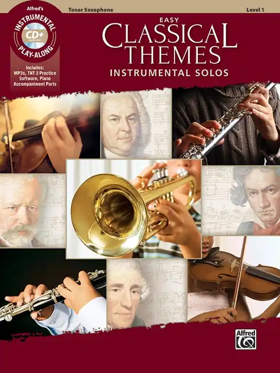 Cenový Hit Easy CLASSICAL THEMES Instrumental Solos + CD / tenorový saxofon a klavír (PDF)