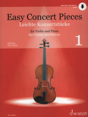 Easy Concert Pieces 1 + Audio Online / snadné koncertní skladby pro housle a klavír Víkendová Akce